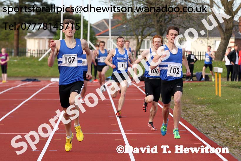 Jimmy Hedley 800 metres, North East Grand Prix, Monkton Stadium, Jarrow. Photo: David T. Hewitson/Sports for All Pics